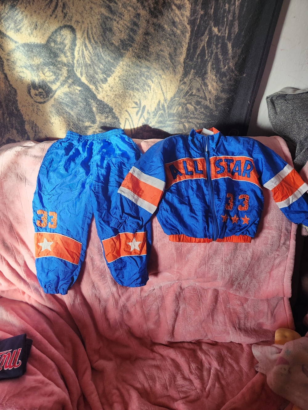 Kids Blue & Orange 'All Star' Athletic Matching Set - Jacket & Pants